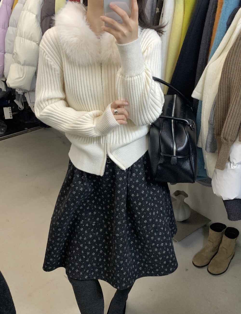 Winter loose show young sweater tender slim cardigan for women