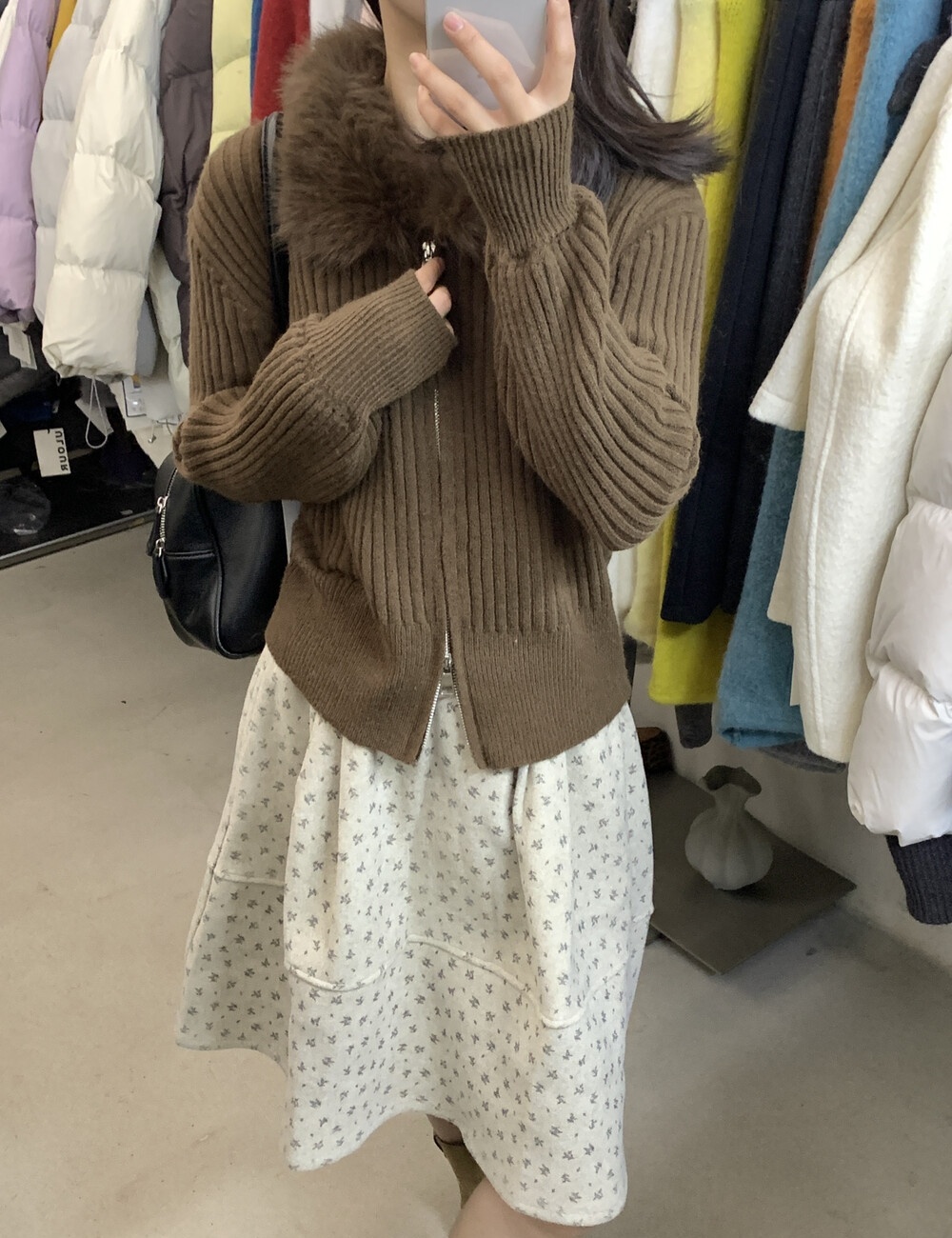 Winter loose show young sweater tender slim cardigan for women