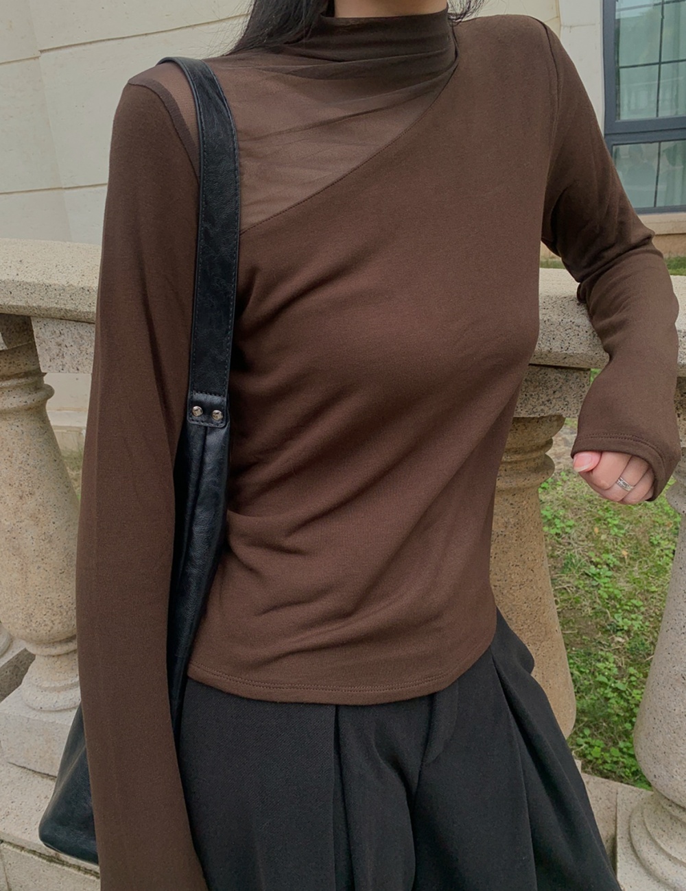 Plus velvet autumn and winter tops inside the ride T-shirt