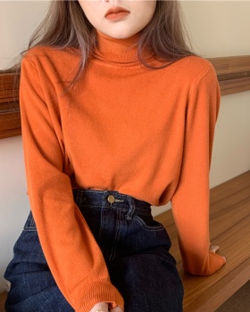 All-match pit stripe bottoming sweater for women