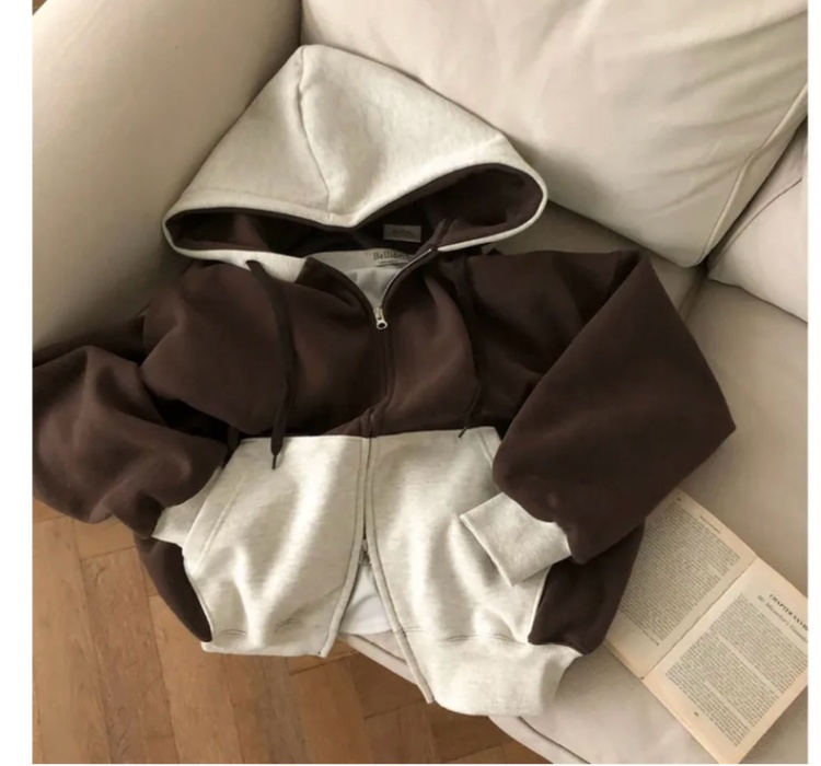Autumn loose coat hooded long sleeve hoodie for women