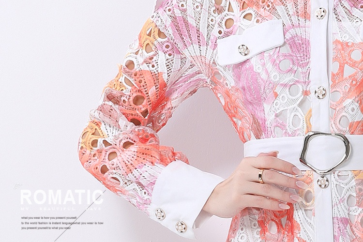 Temperament hollow France style crochet dress for women