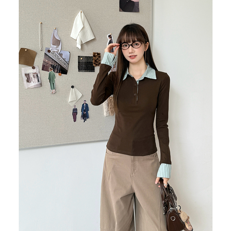 Long sleeve bottoming shirt T-shirt for women