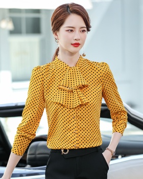 Polka dot fashion shirt niche chiffon shirt for women