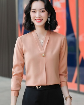Simple loose chiffon shirt commuting temperament shirt
