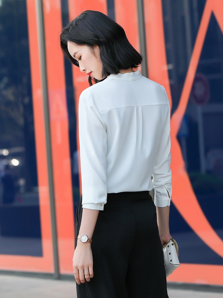 Simple loose chiffon shirt commuting temperament shirt