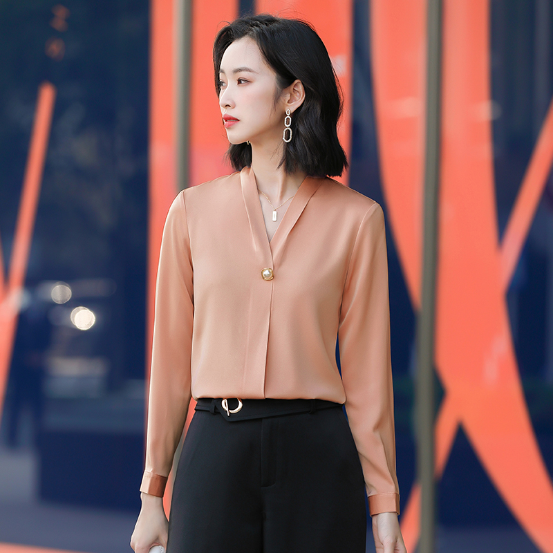 Simple loose chiffon shirt commuting temperament shirt
