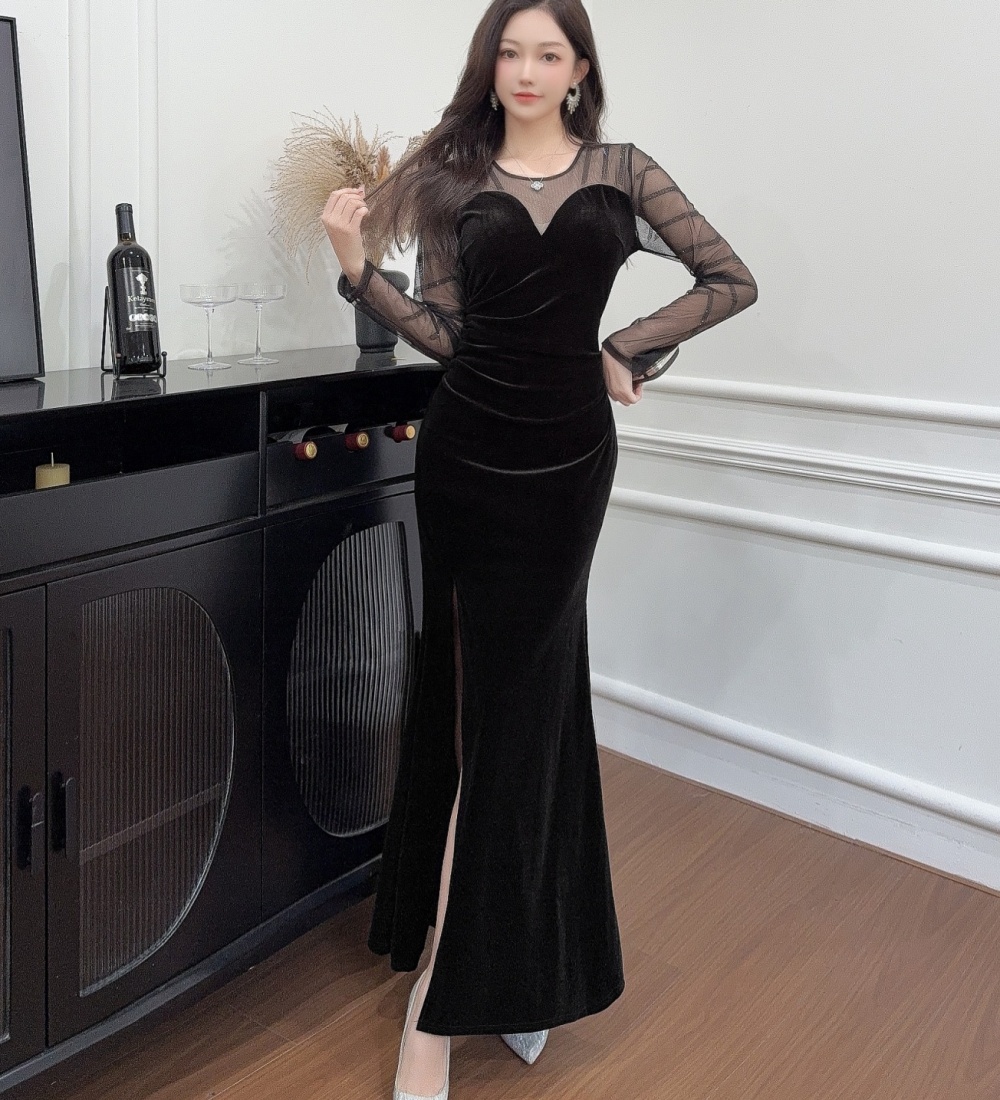 Temperament ladies autumn and winter slim dress