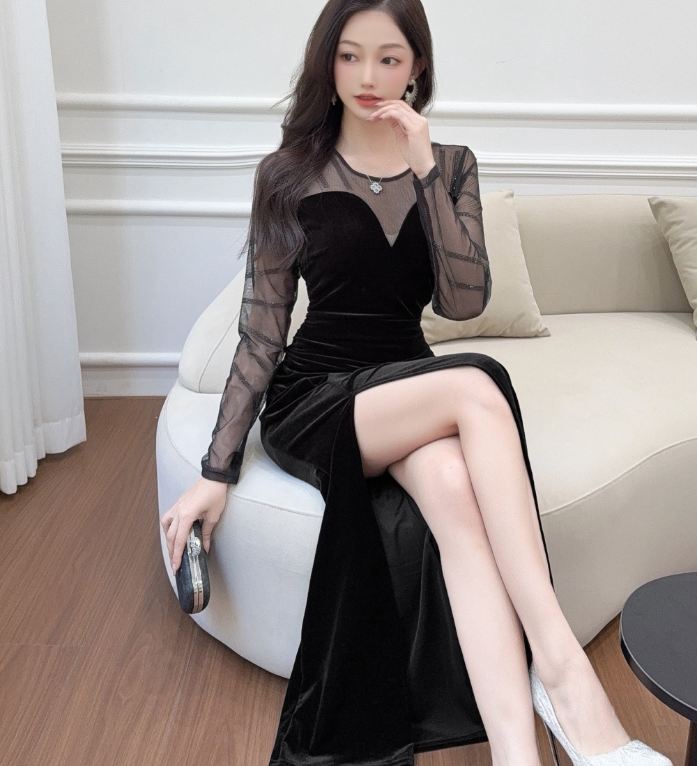 Temperament ladies autumn and winter slim dress