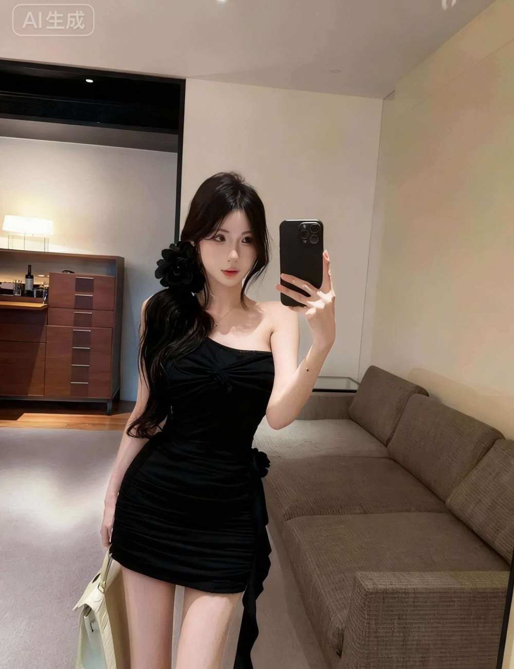 Romantic violet sling chiffon gauze flowers summer dress