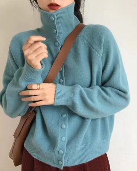 Single-breasted sweater cardigan for women