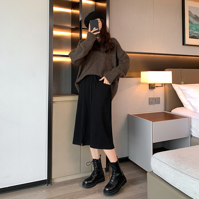 Long split skirt large yard one step skirt