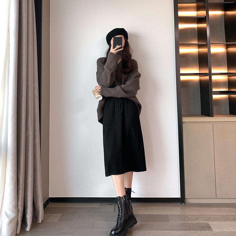 Long split skirt large yard one step skirt