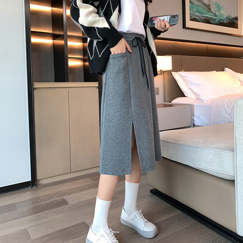 Long split skirt large yard one step skirt