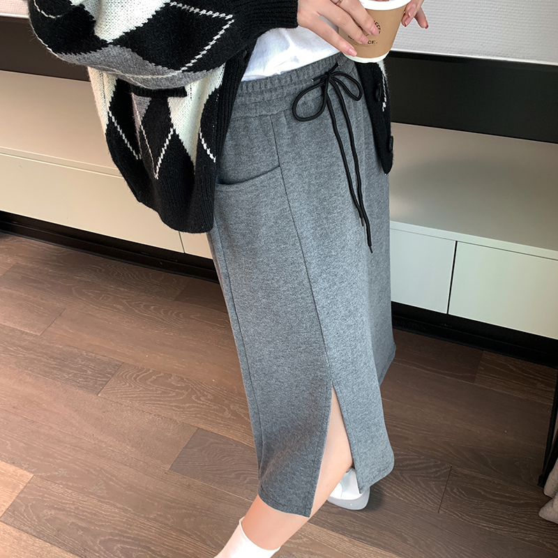 Long split skirt large yard one step skirt