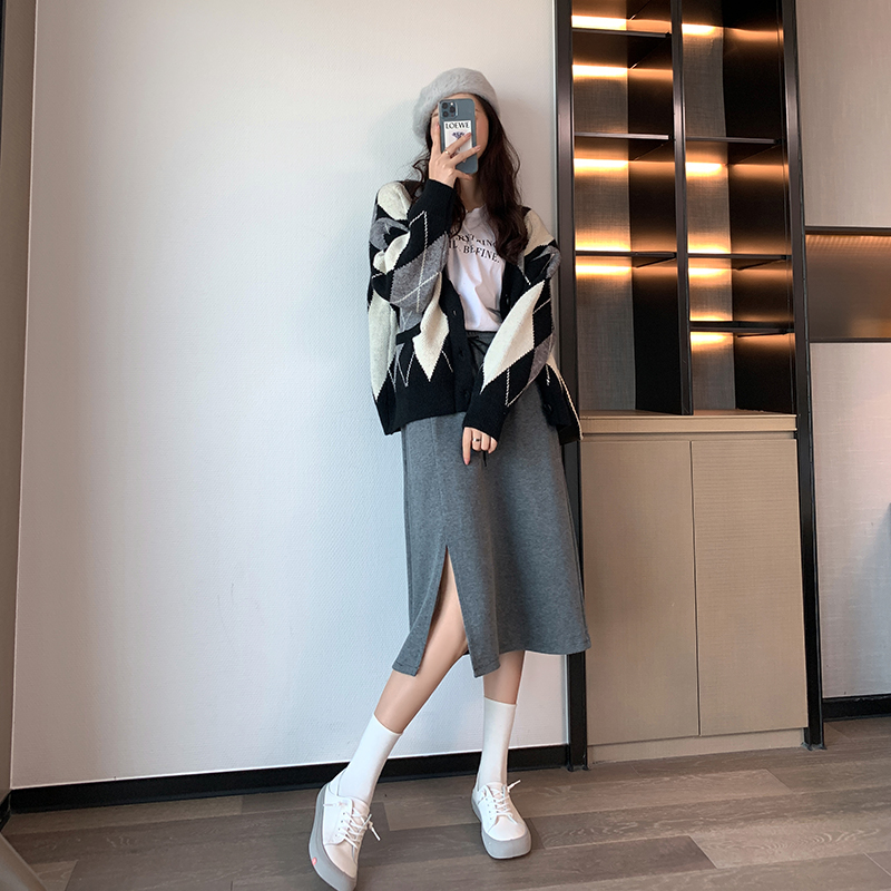 Long split skirt large yard one step skirt