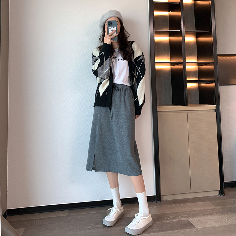 Long split skirt large yard one step skirt