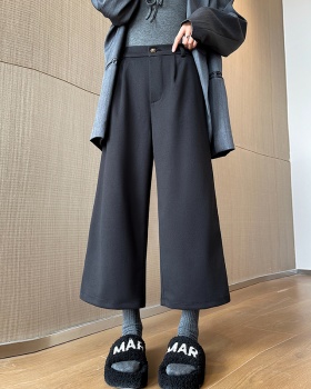 Autumn and winter slim pants loose straight doll shirt