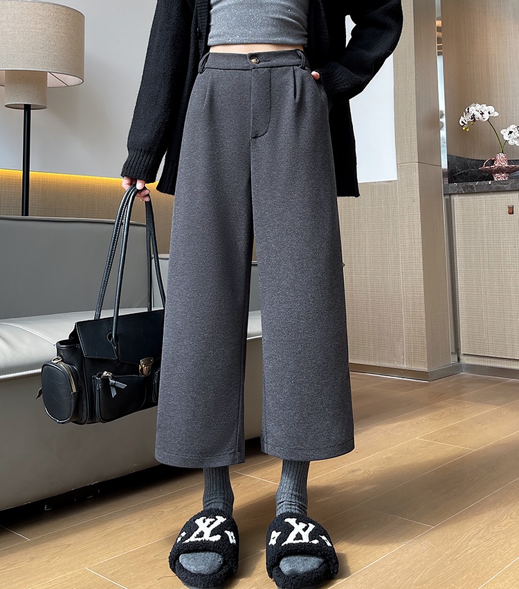 Autumn and winter slim pants loose straight doll shirt