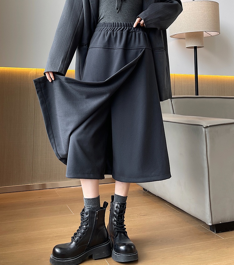 Slim winter fat sister woolen Casual culottes
