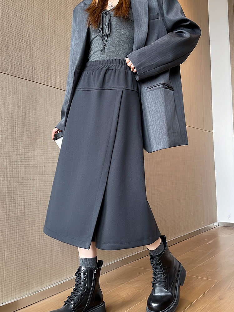 Slim winter fat sister woolen Casual culottes