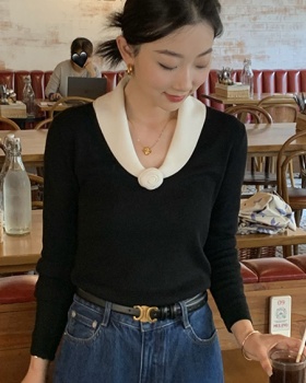 Bottoming lazy sweater inside the ride Korean style tops