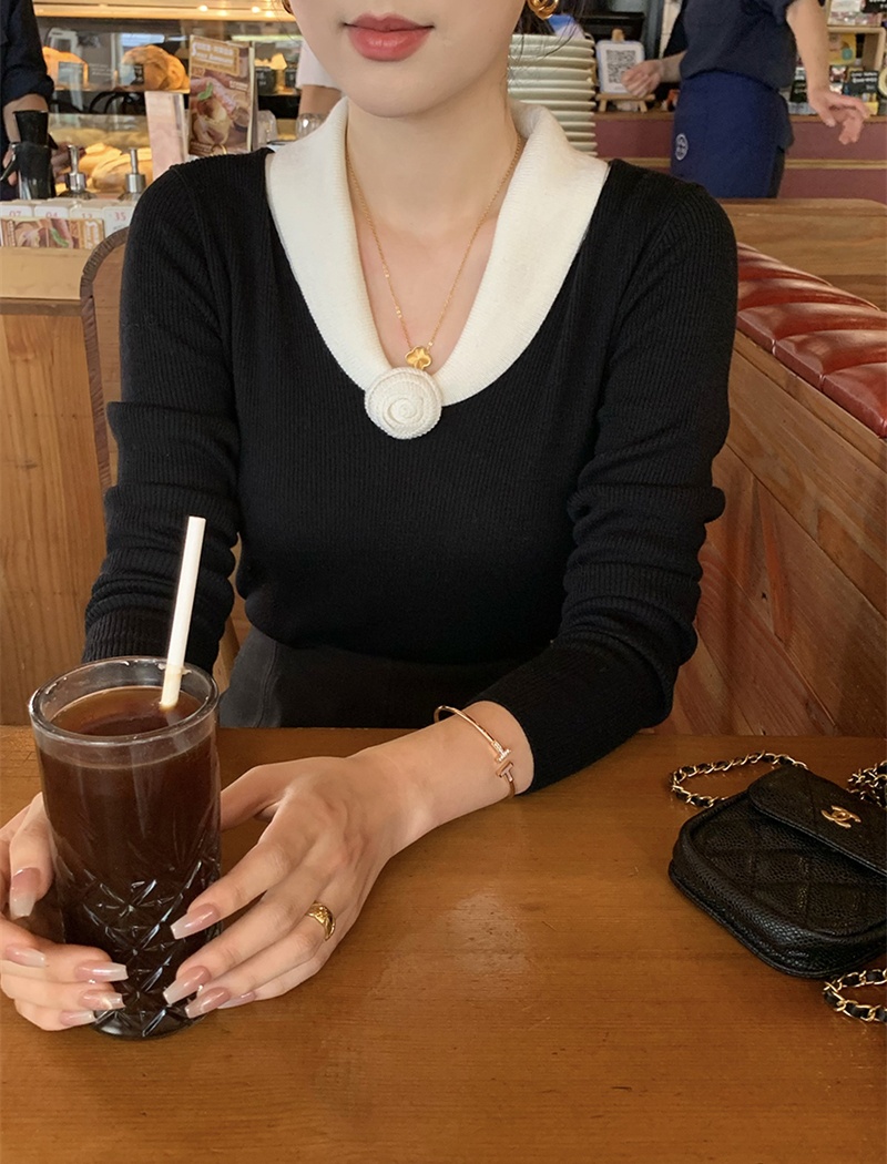 Bottoming lazy sweater inside the ride Korean style tops