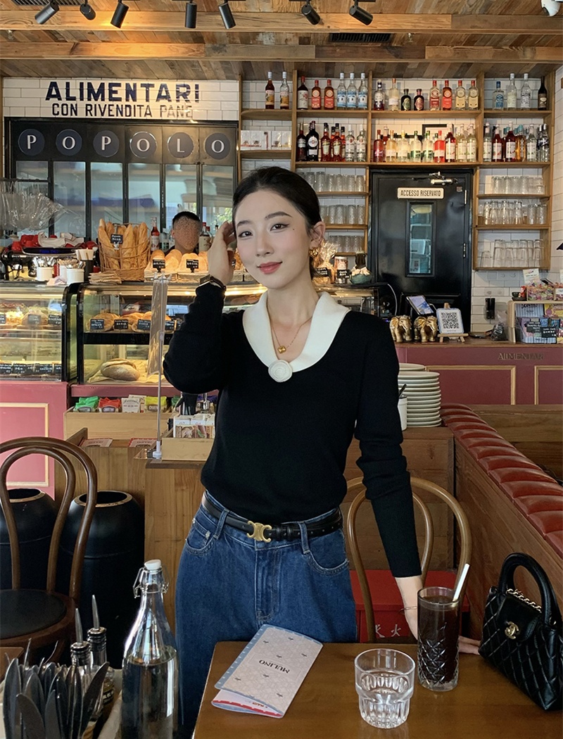 Bottoming lazy sweater inside the ride Korean style tops