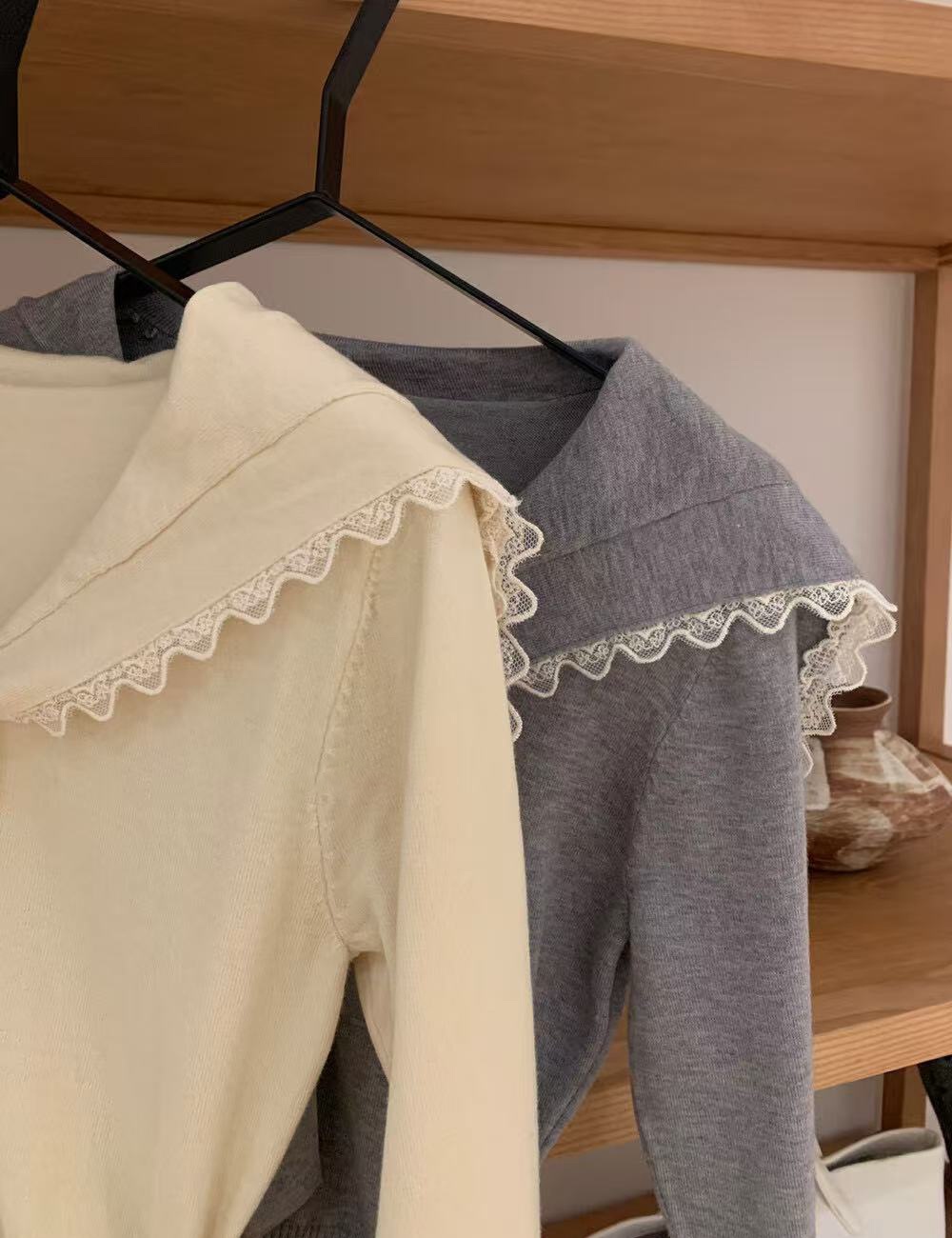 College style tops long sleeve sweater