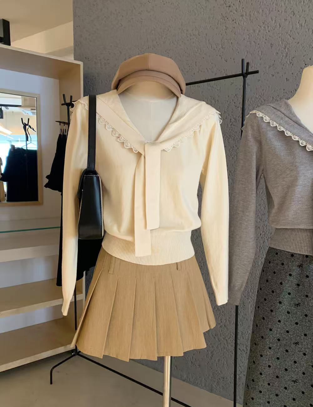 College style tops long sleeve sweater