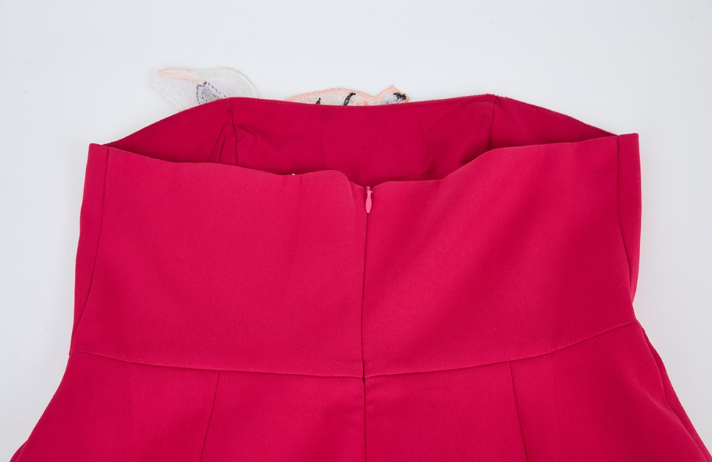 Stereoscopic flowers slim temperament dress