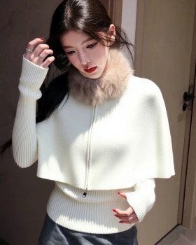 White all-match tops long sleeve sweater for women