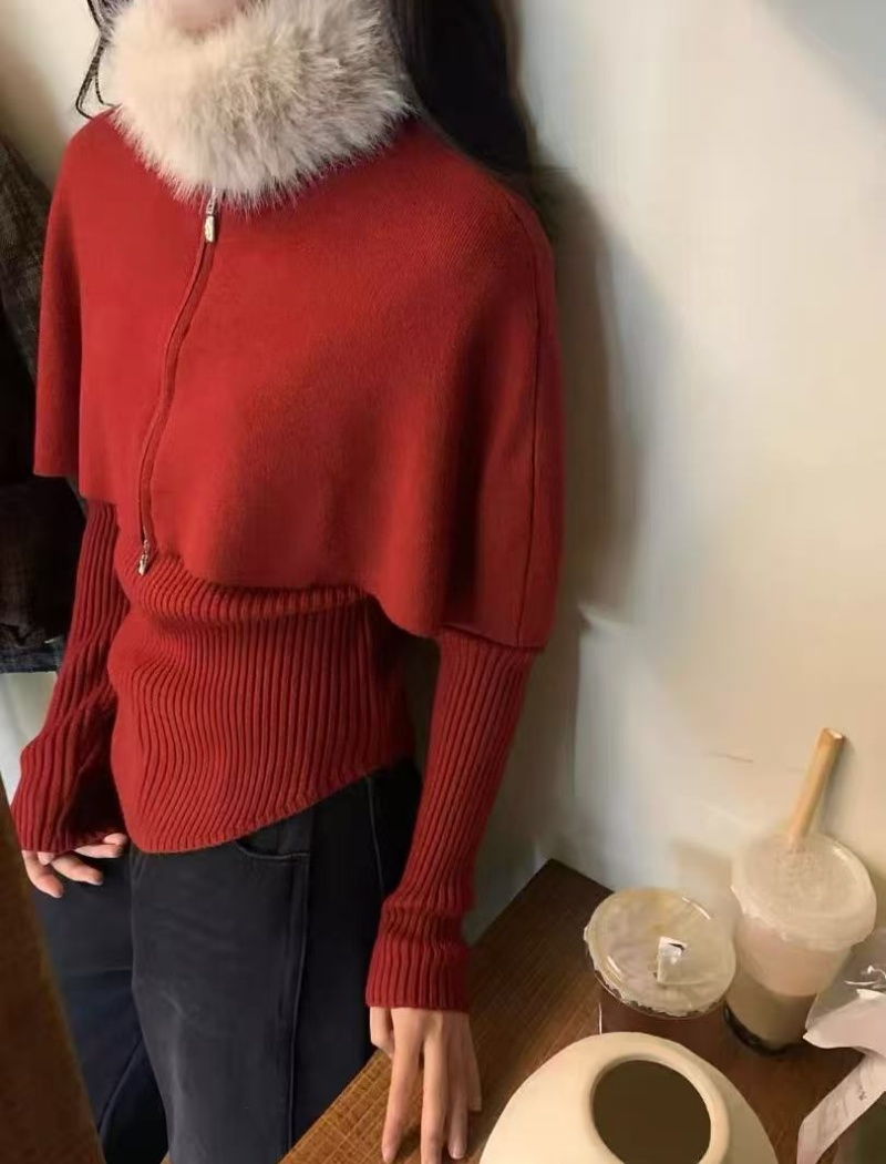 White all-match tops long sleeve sweater for women