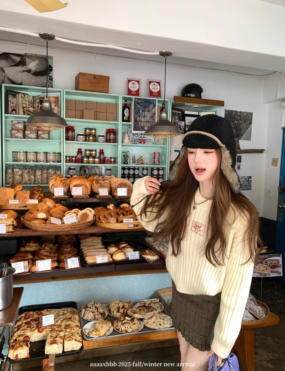 Knitted pullover sweater long sleeve embroidery tops