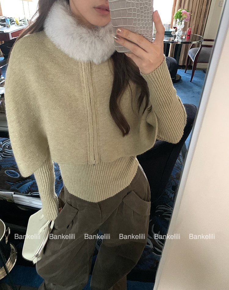 Bottoming sweater autumn and winter cloak a set for women