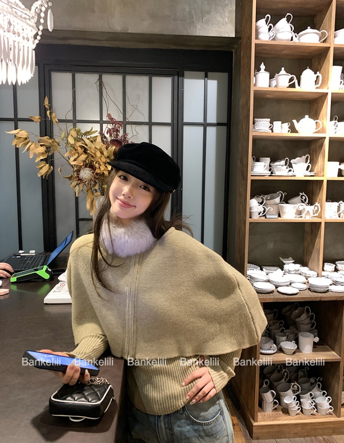 Bottoming sweater autumn and winter cloak a set for women