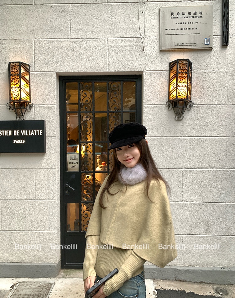 Bottoming sweater autumn and winter cloak a set for women