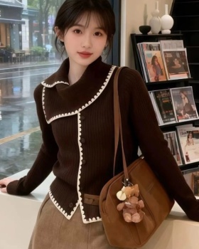 Autumn and winter short tops knitted sweater for women