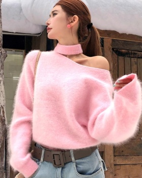 Temperament autumn and winter tops halter elmo sweater