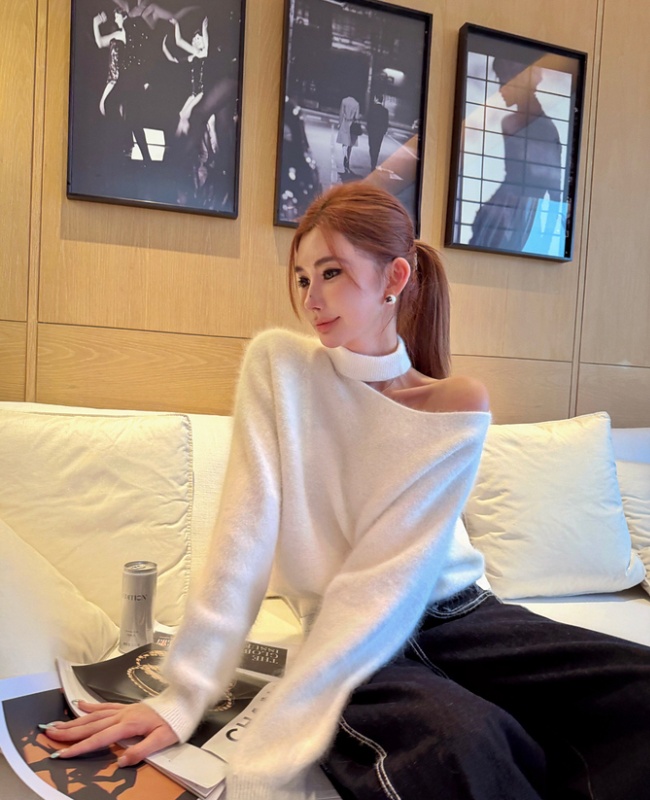 Temperament autumn and winter tops halter elmo sweater