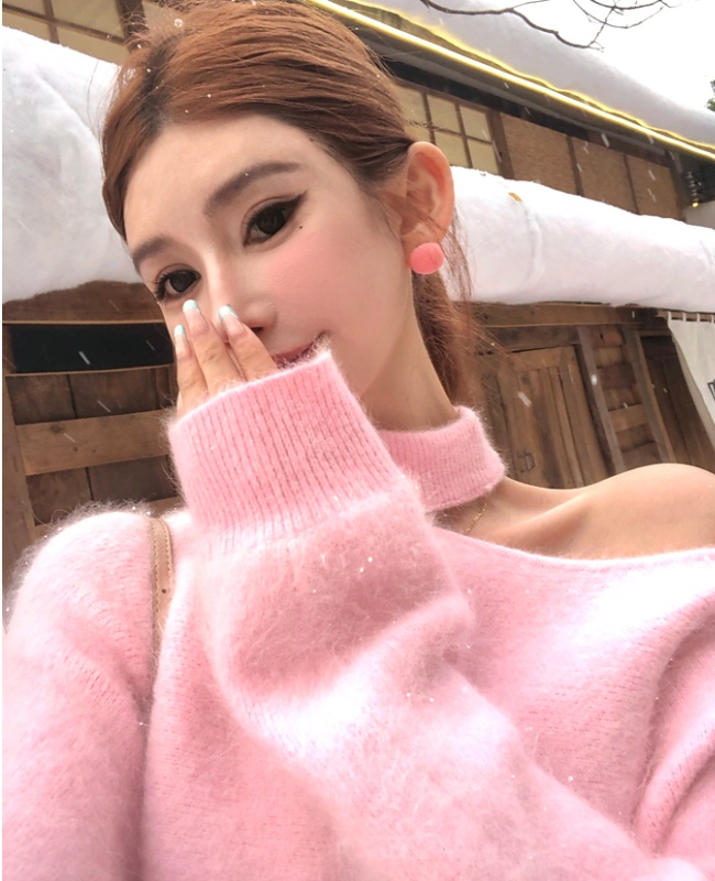 Temperament autumn and winter tops halter elmo sweater