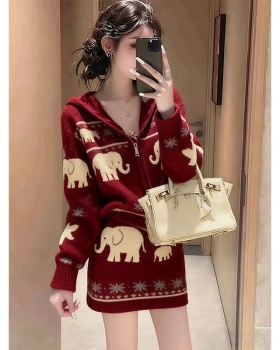 Lazy skirt autumn and winter tops 2pcs set for women