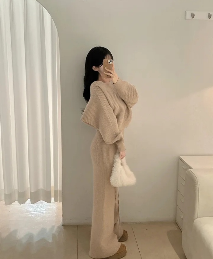 Korean style sweater temperament long pants 2pcs set