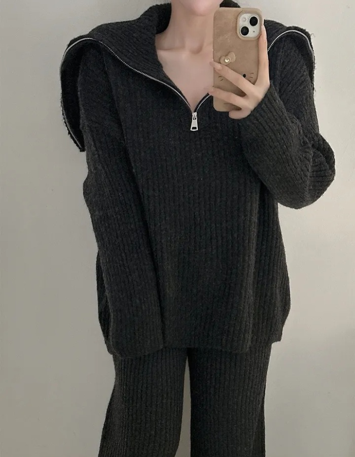 Winter long pants sweater a set for women