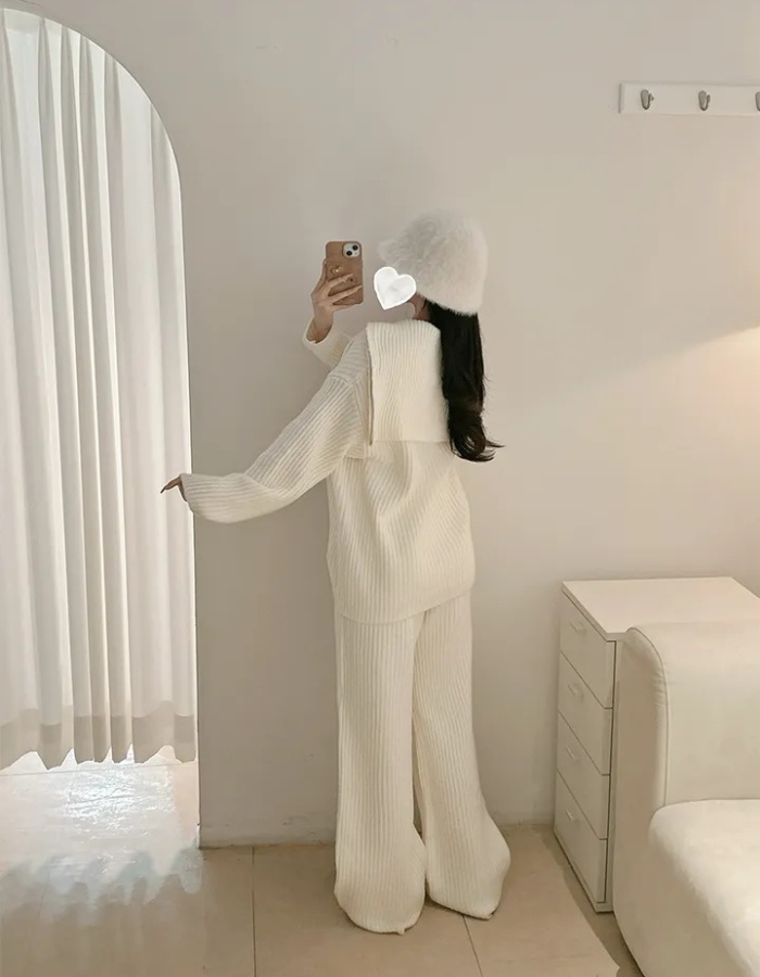 Winter long pants sweater a set for women