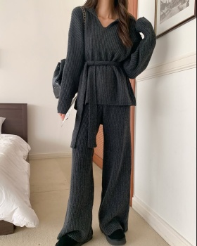 All-match sweater lazy casual pants a set