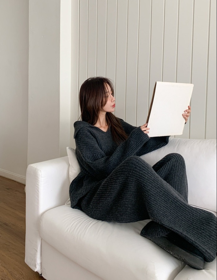 All-match sweater lazy casual pants a set