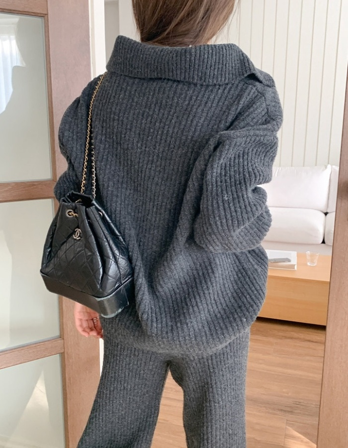 All-match sweater lazy casual pants a set