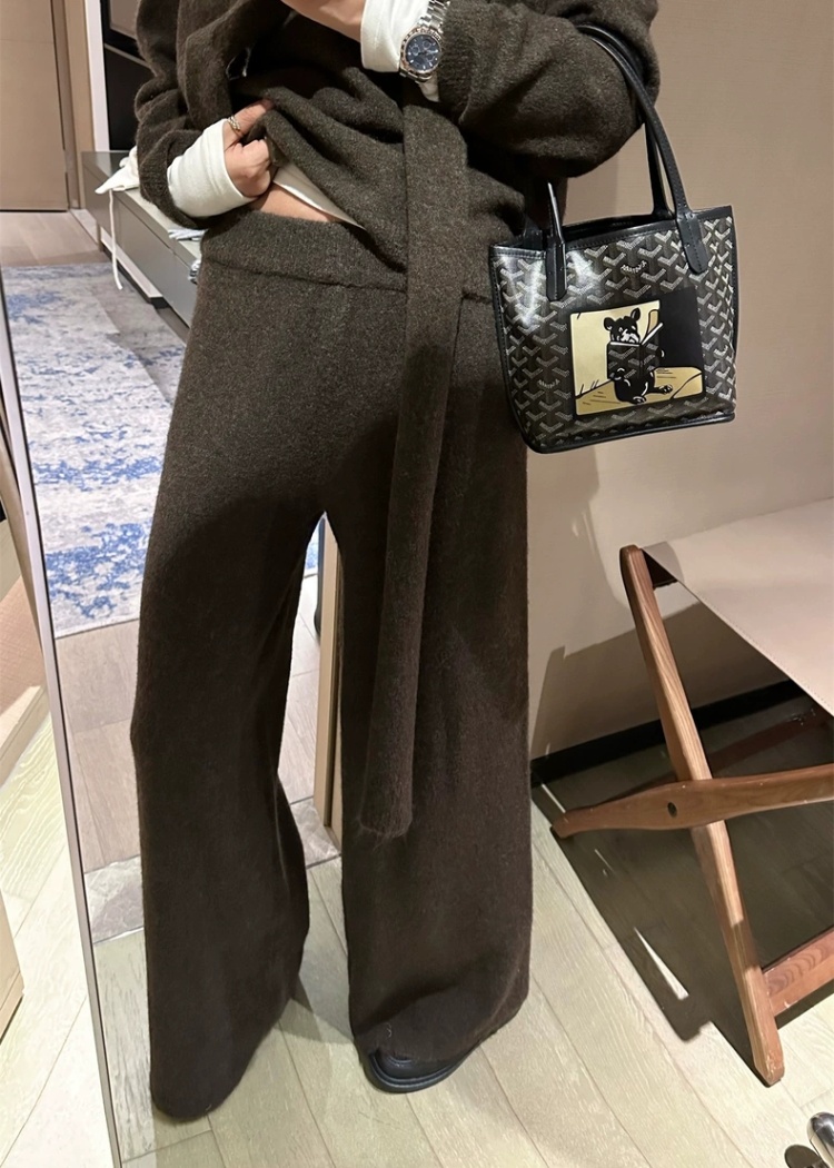 Lazy scarves pure sweater 3pcs set for women