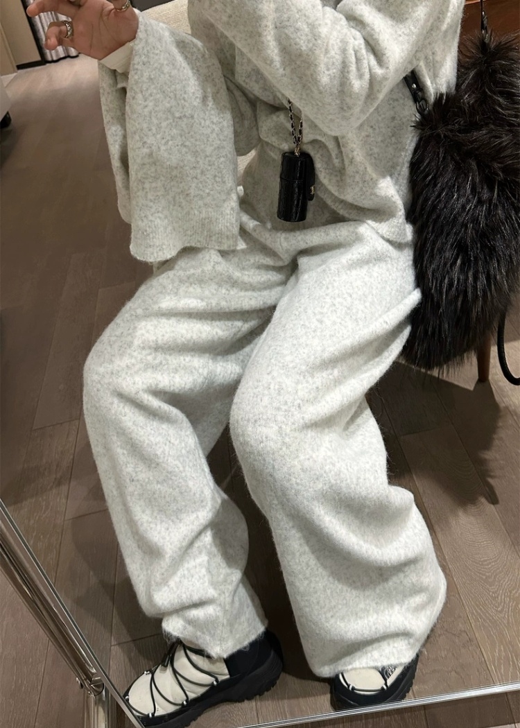 Lazy scarves pure sweater 3pcs set for women